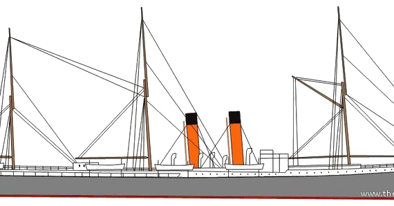 Корабль SS Washington [Ocean Liner] (1863) - чертежи, габариты, рисунки